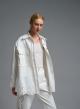White Denim Jacket with embroidery cut Tensione In - 1