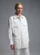 White Denim Jacket with embroidery cut Tensione In - 0