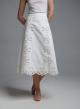 White Denim Skirt with embroidery cut Tensione In - 3