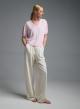 Ecru wide legs Trousers with pleats Emme Marella - 0