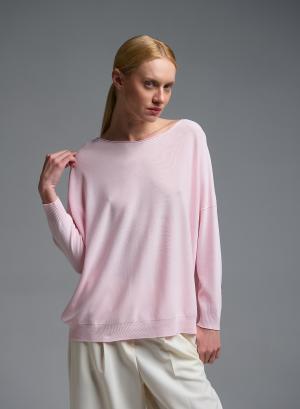 Ροζ πλεκτή Μπλούζα με μακριά μανίκια Valentina Milano - 58731