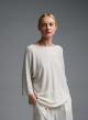 Εκρού πλεκτή Μπλούζα loose fit Valentina Milano - 0