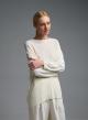 Εκρού πλεκτή Μπλούζα loose fit Valentina Milano - 3