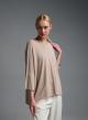 Taupe loose fit Knitted Blouse with three quarters sleeves Valentina Milano - 1