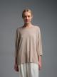 Taupe loose fit Knitted Blouse with three quarters sleeves Valentina Milano - 2