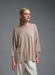 Taupe loose fit Knitted Blouse with three quarters sleeves Valentina Milano - 0