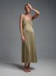 Golden silky touch Dress with straps and with lace details Valentina Milano - 0
