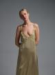Golden silky touch Dress with straps and with lace details Valentina Milano - 3
