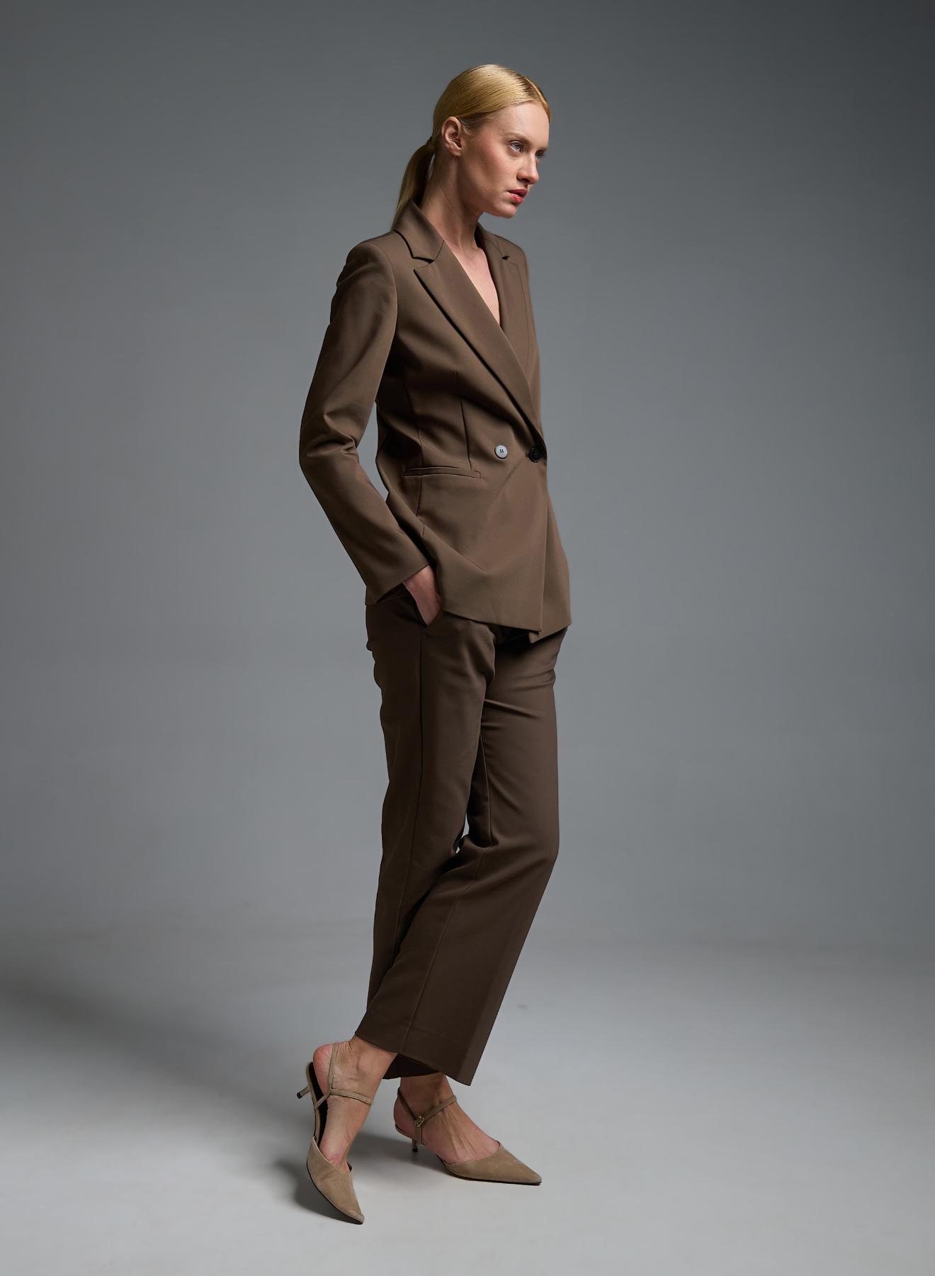 Chocolate straight fit Trousers Emme Marella - 3