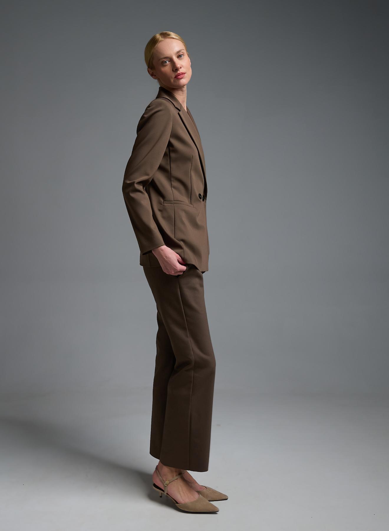 Chocolate straight fit Trousers Emme Marella - 4