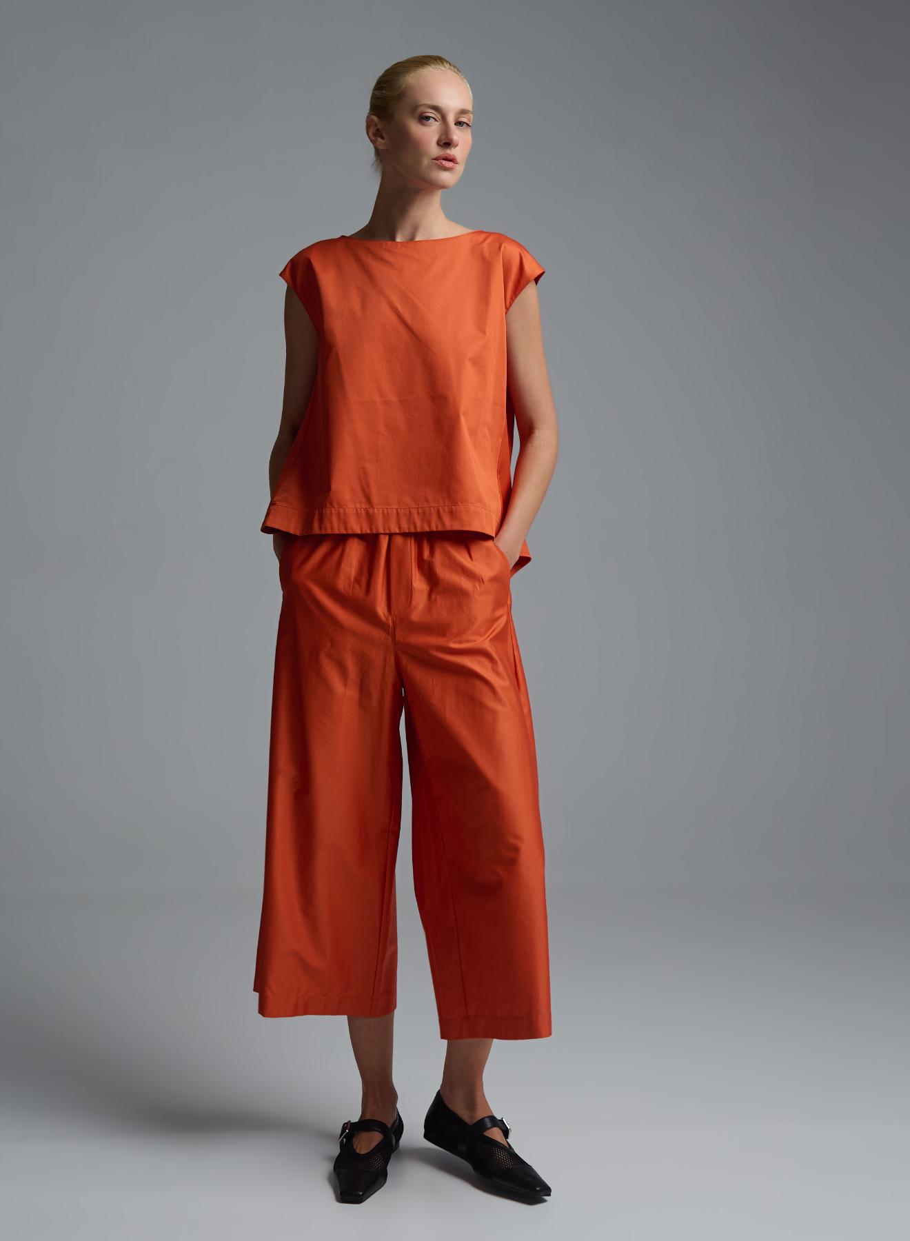 Orange popline Blouse "DREAM" Devotion Twins - 3