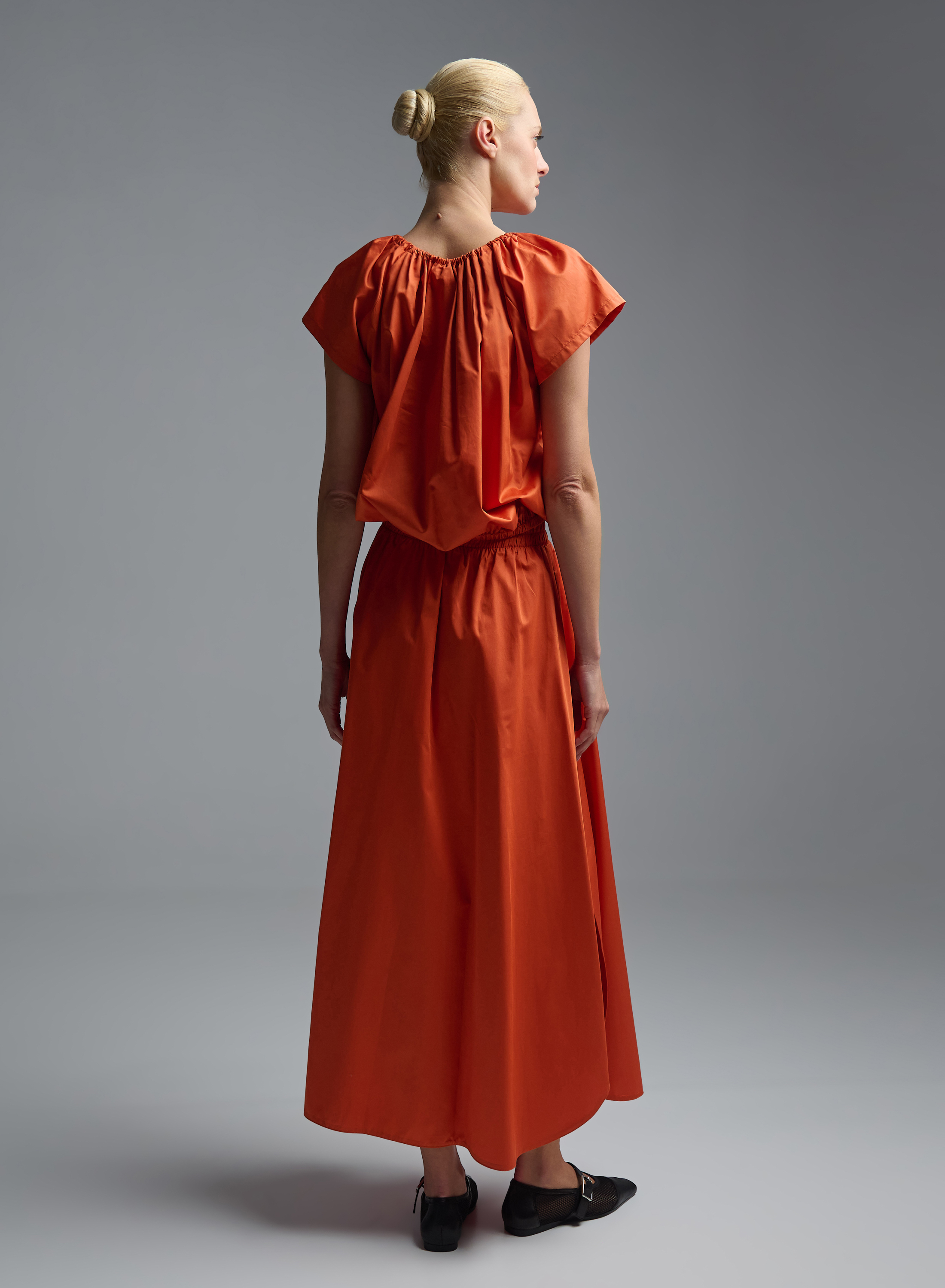 Orange popline Blouse "THALASSA" Devotion Twins - 4
