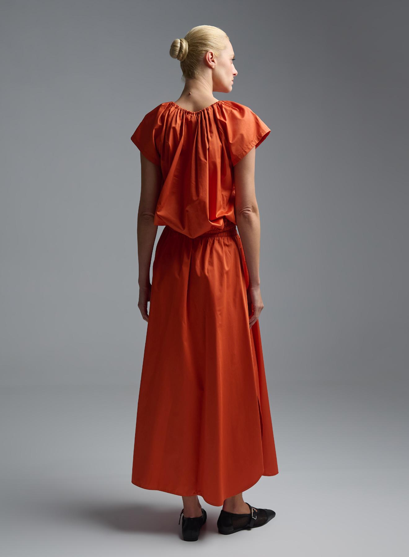 Orange popline Blouse "THALASSA" Devotion Twins - 5