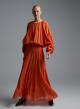 Orange voile Blouse with balloon sleeves "WILLOW" Devotion Twins - 0
