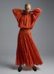 Orange voile Blouse with balloon sleeves "WILLOW" Devotion Twins - 1