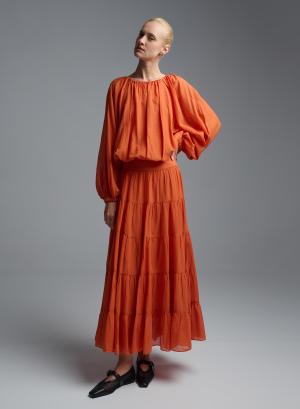 Πορτοκαλί Φούστα voile "SAGE" Devotion Twins - 59797