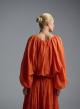Orange voile Blouse with balloon sleeves "WILLOW" Devotion Twins-5