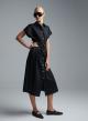 Black sleeveless chemisier Dress with belt R.R. - 4