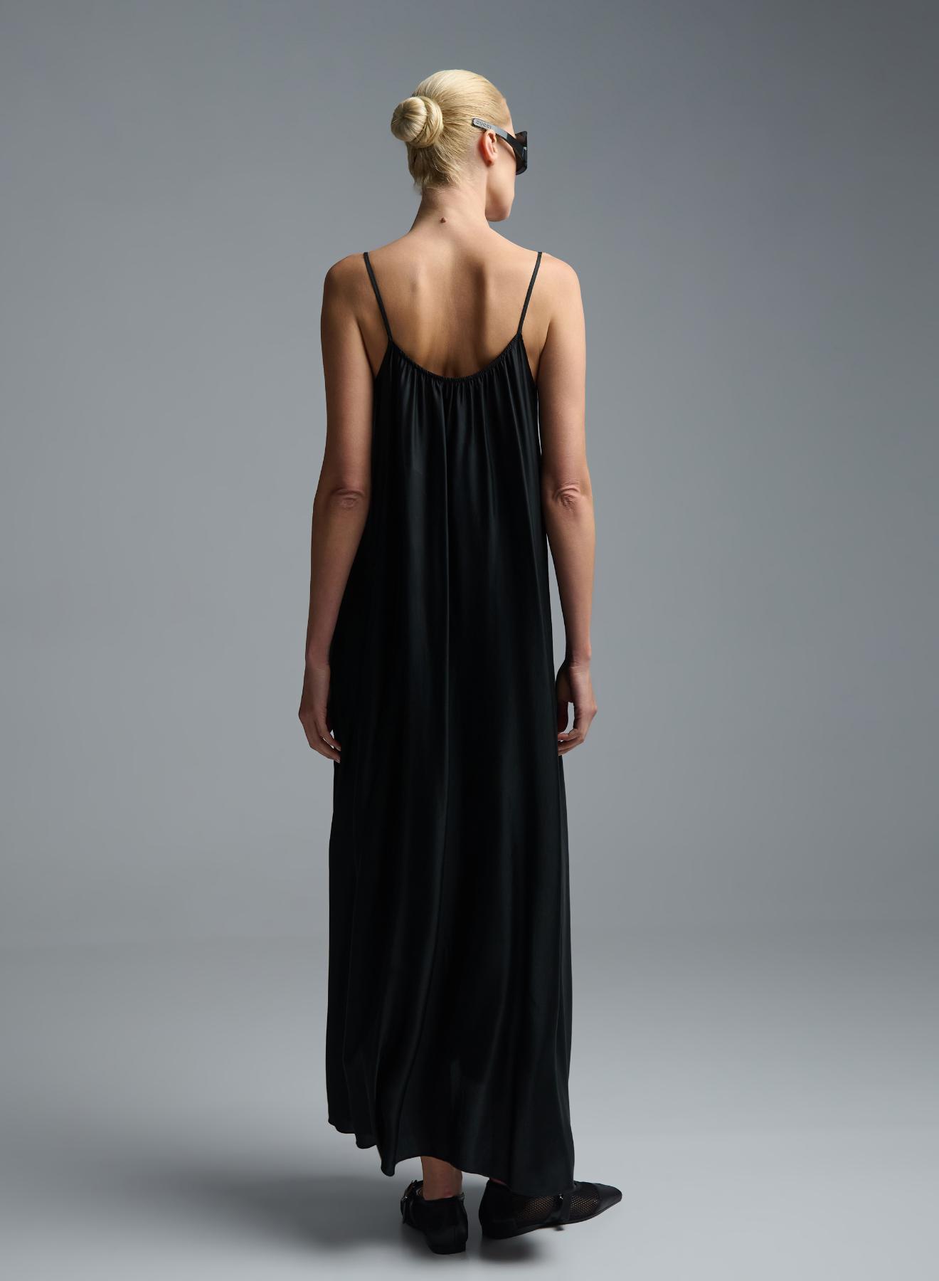 Black silky touch Dress with straps Vicolo - 5