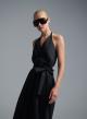 Black sleeveless halter neck Dress with belt and with open back Emme Marella - 2