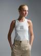 Λευκό tank Top με σοκολά κρυστάλλινο logo Emme Marella - 2