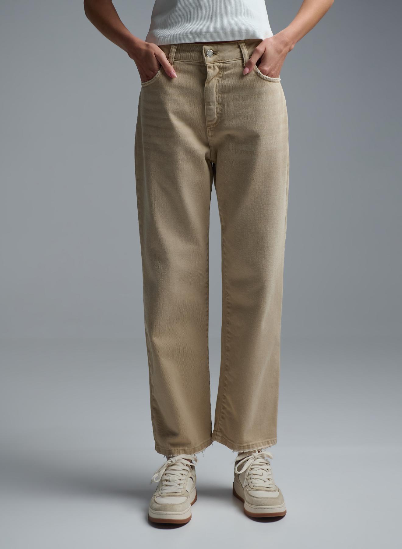 Beige denim Trousers Tensione Inn - 5