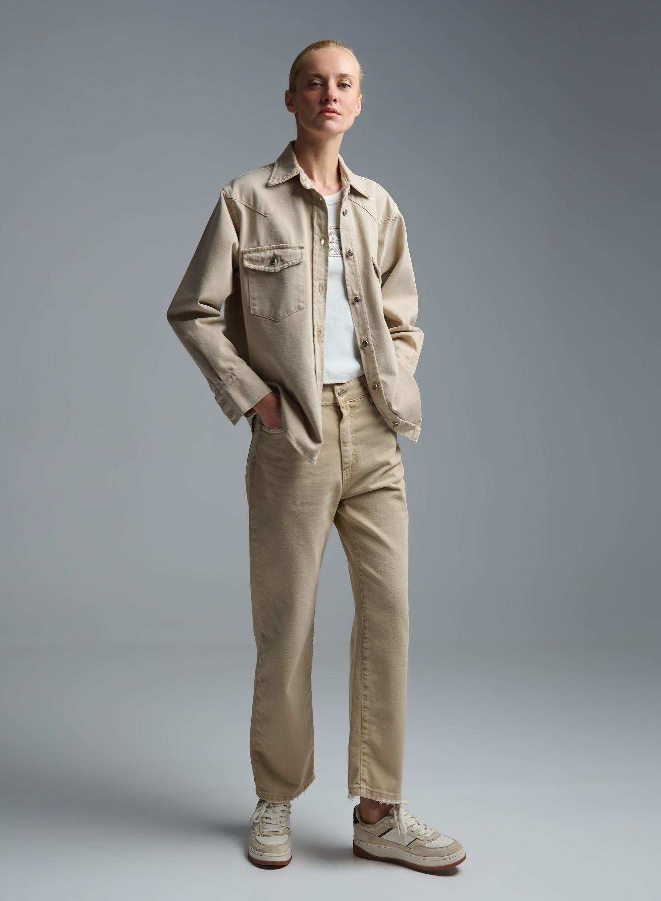 Beige denim Jacket Tensione Inn - 5