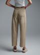 Beige denim barrel Trousers Tensione Inn - 4