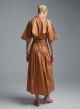 Copy of Orange douvble breasted popline Dress with belt and with lapel "WANDER"  Devotion Twins-7