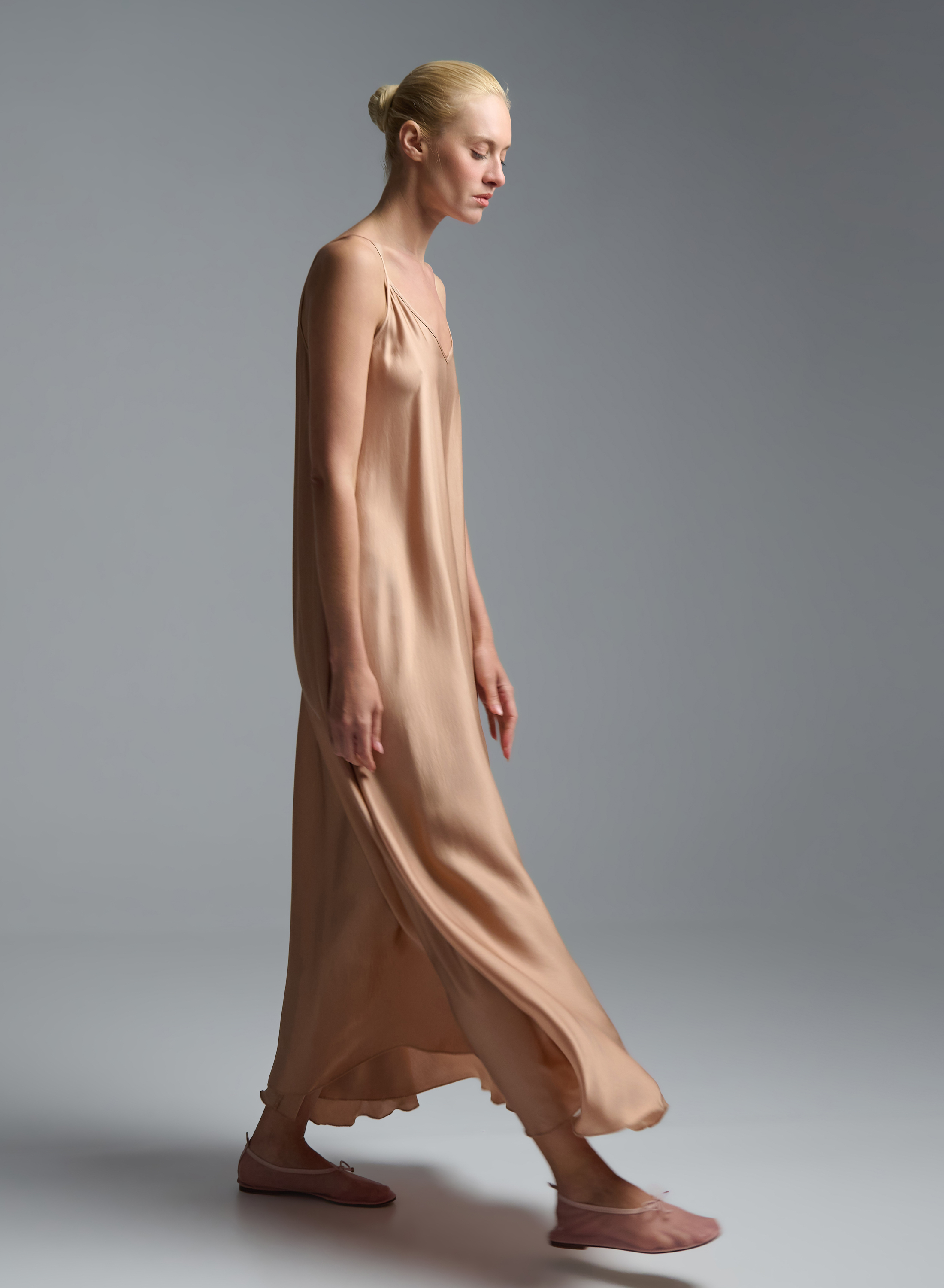 Nude silky touch Dress with straps Vicolo - 1