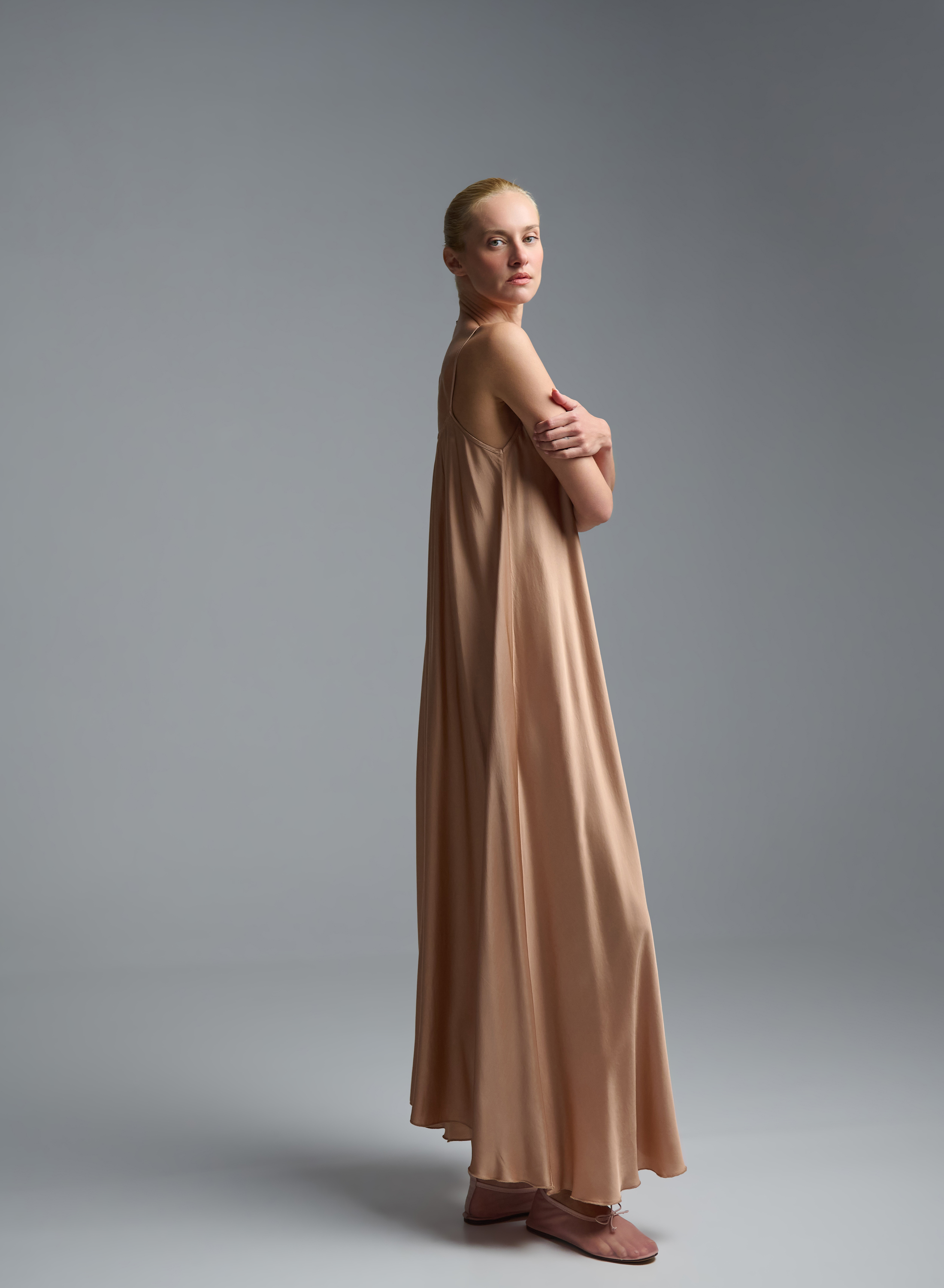Nude silky touch Dress with straps Vicolo - 2