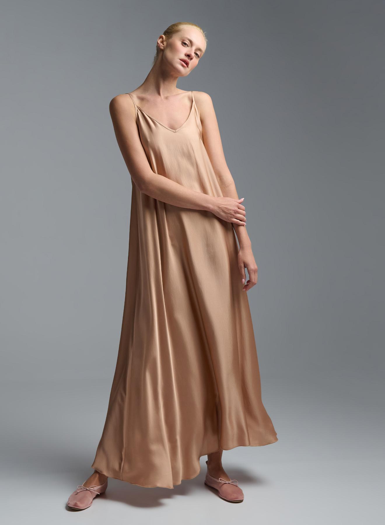 Nude silky touch Dress with straps Vicolo - 1
