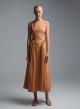 Nude sleeveless popline Dress with opern back "DAWN" Devotion Twins - 3