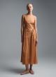 Nude sleeveless popline Dress with opern back "DAWN" Devotion Twins - 0