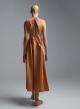 Nude sleeveless popline Dress with opern back "DAWN" Devotion Twins-5