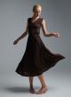 Chocolate sleeveless lurex Blouse with V neckline R.R. - 2