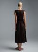 Chocolate sleeveless lurex Blouse with V neckline R.R. - 4