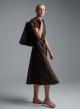 Chocolate sleeveless chemisier Dress with belt R.R. - 2