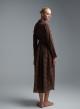 Chocolate chemisier embroidery cut Dress with belt R.R.-5