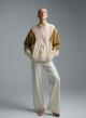 Pink-Olive-Ecru bomber Jacket Vicolo - 4