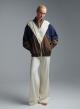 Chocolate-Blue-Ecru bomber Jacket Vicolo - 1