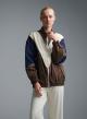 Chocolate-Blue-Ecru bomber Jacket Vicolo - 2
