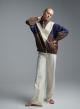 Chocolate-Blue-Ecru bomber Jacket Vicolo - 3