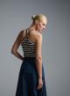Ecru-Blue Top with stripes Vicolo-5