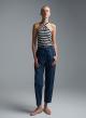Ecru-Blue Top with stripes Vicolo - 3