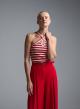 White-Red Top with stripes Vicolo - 0