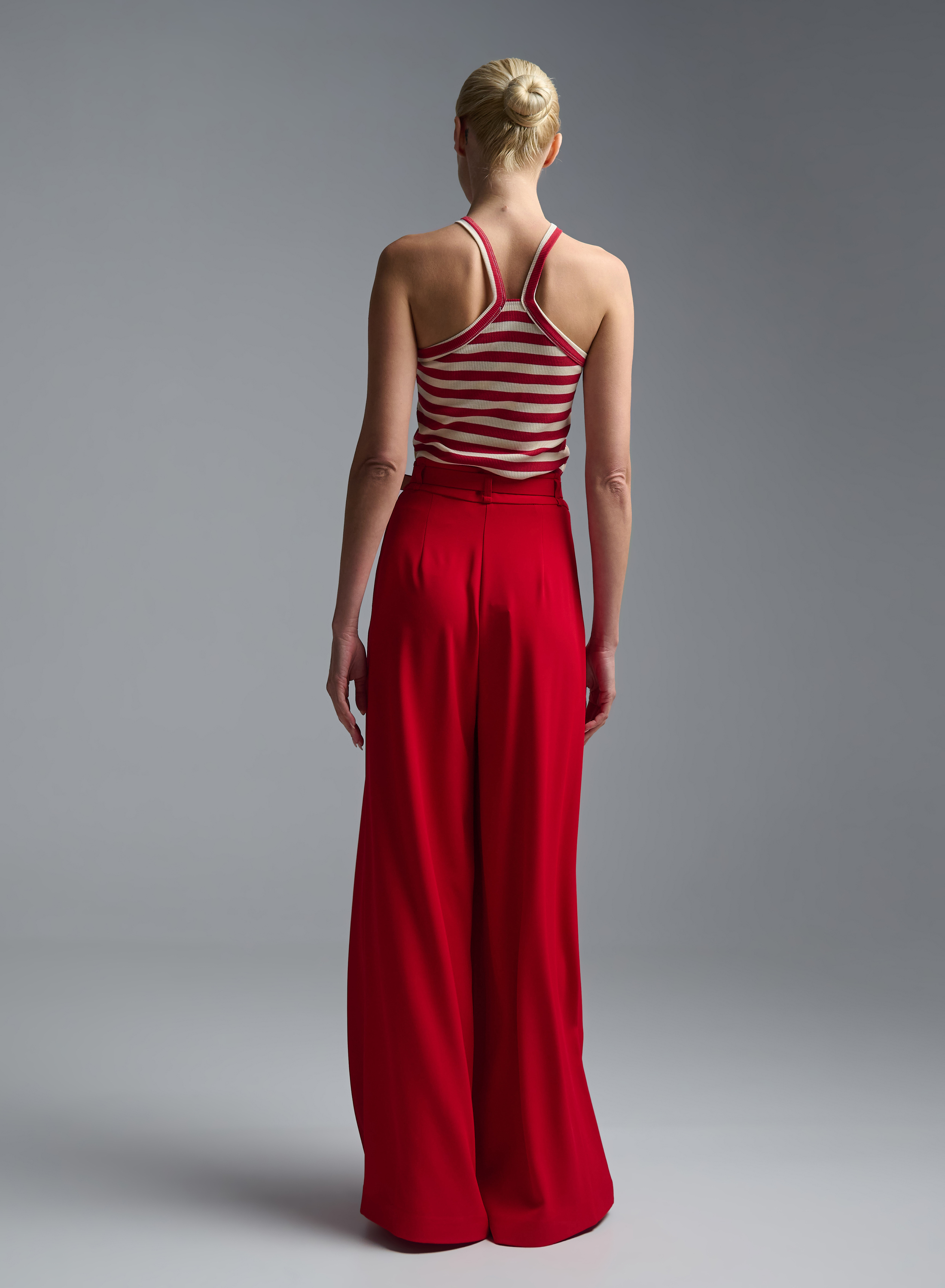 White-Red Top with stripes Vicolo - 4