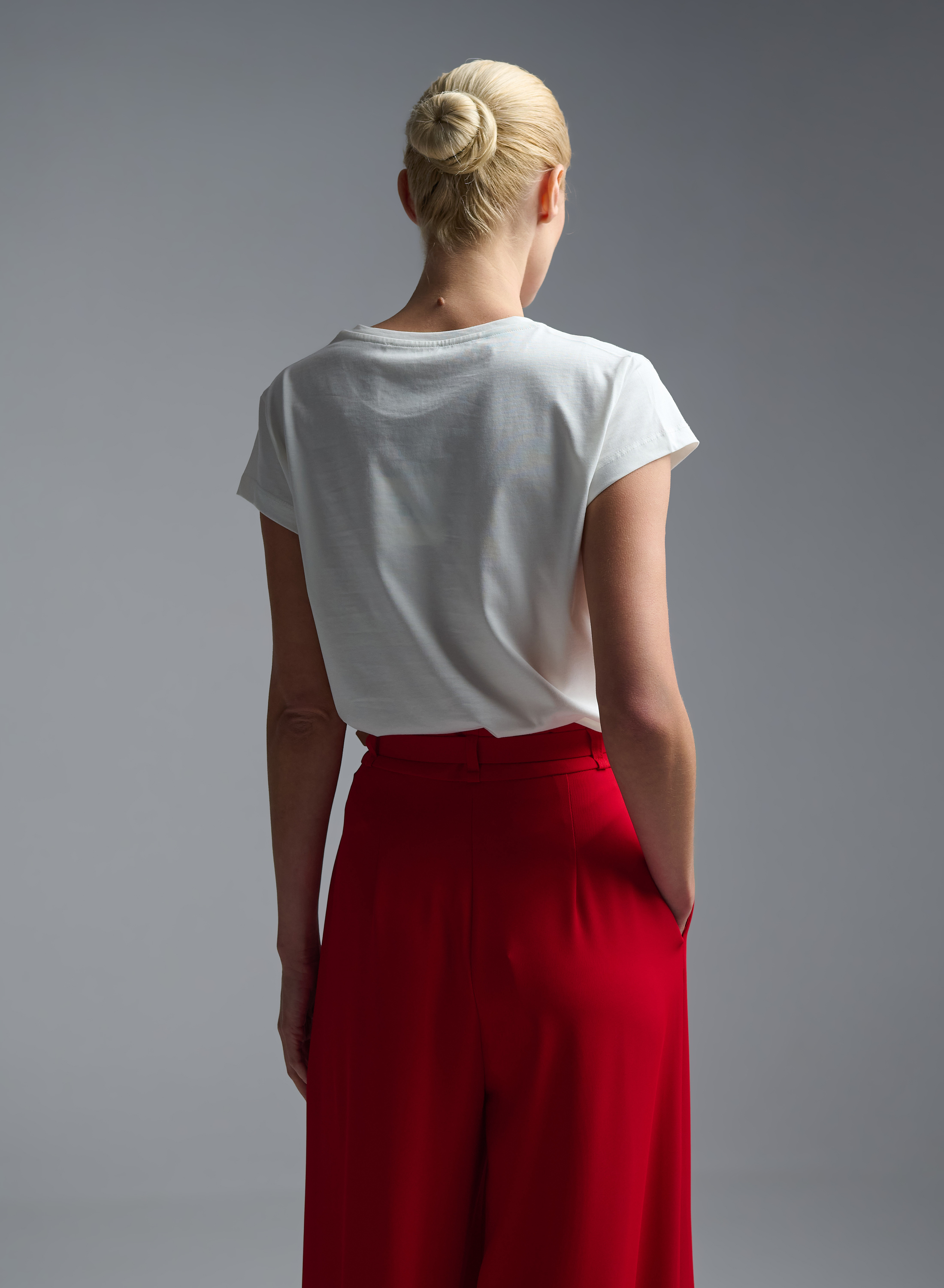 White printed cotton T-Shirt Vicolo - 6