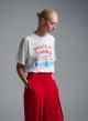 White cotton T-Shirt with print sardines Vicolo - 3