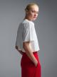 White printed cotton T-Shirt with rhinestones Vicolo - 3